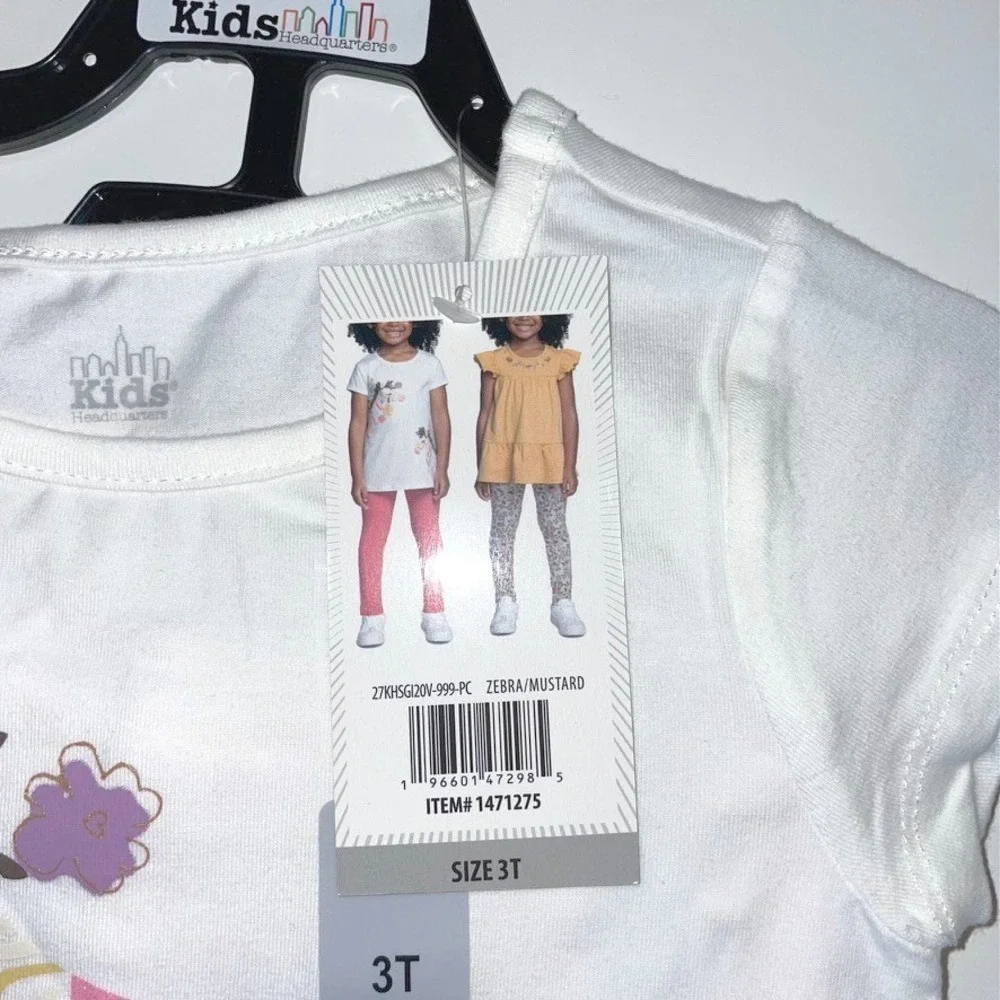 Kids Headquarters Kids' 4-Piece Unicorn and Floral‎ Pattern Set Size 3T